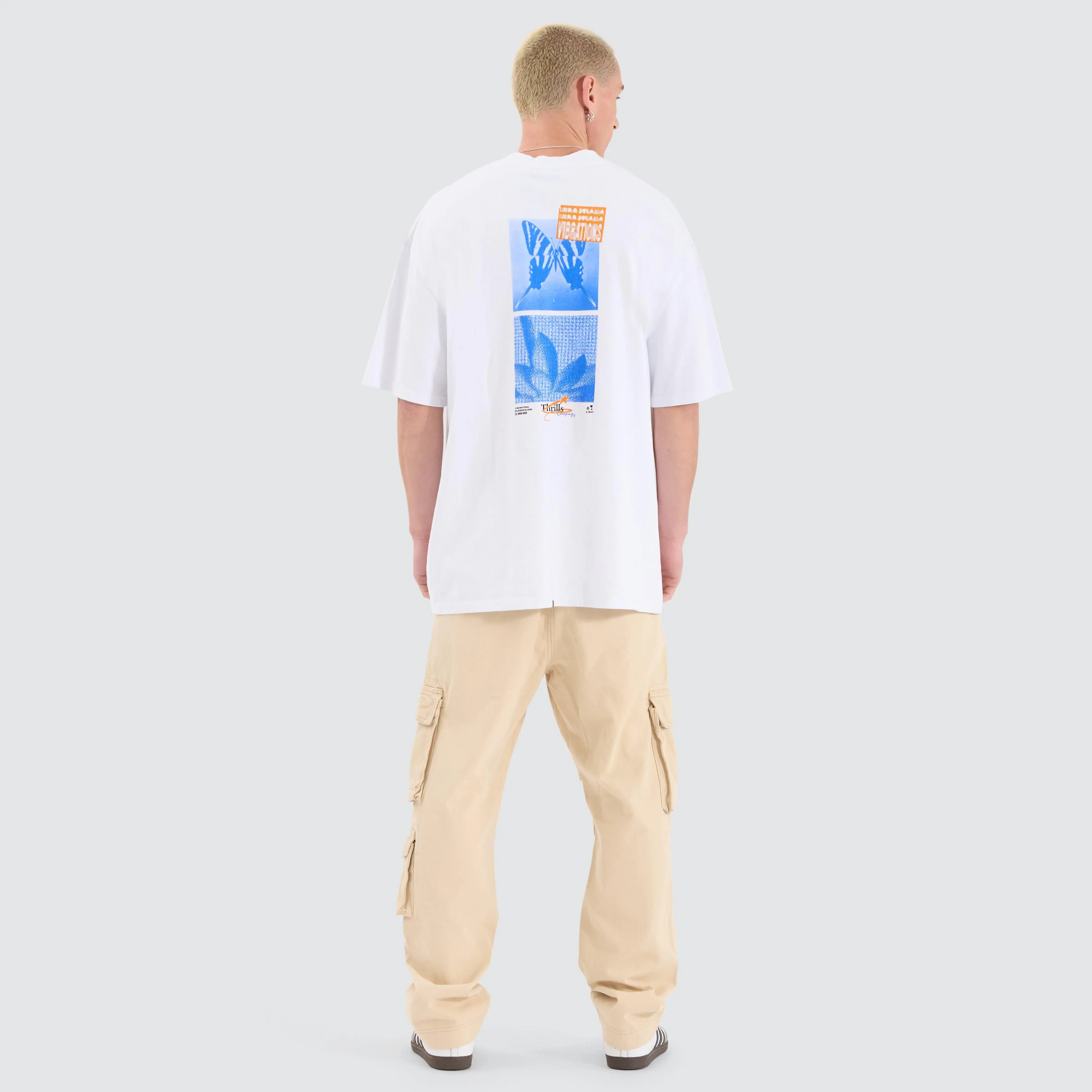 Earthdrone Box Fit Oversized Tee White sold by Neverland product image thumbnail 4
