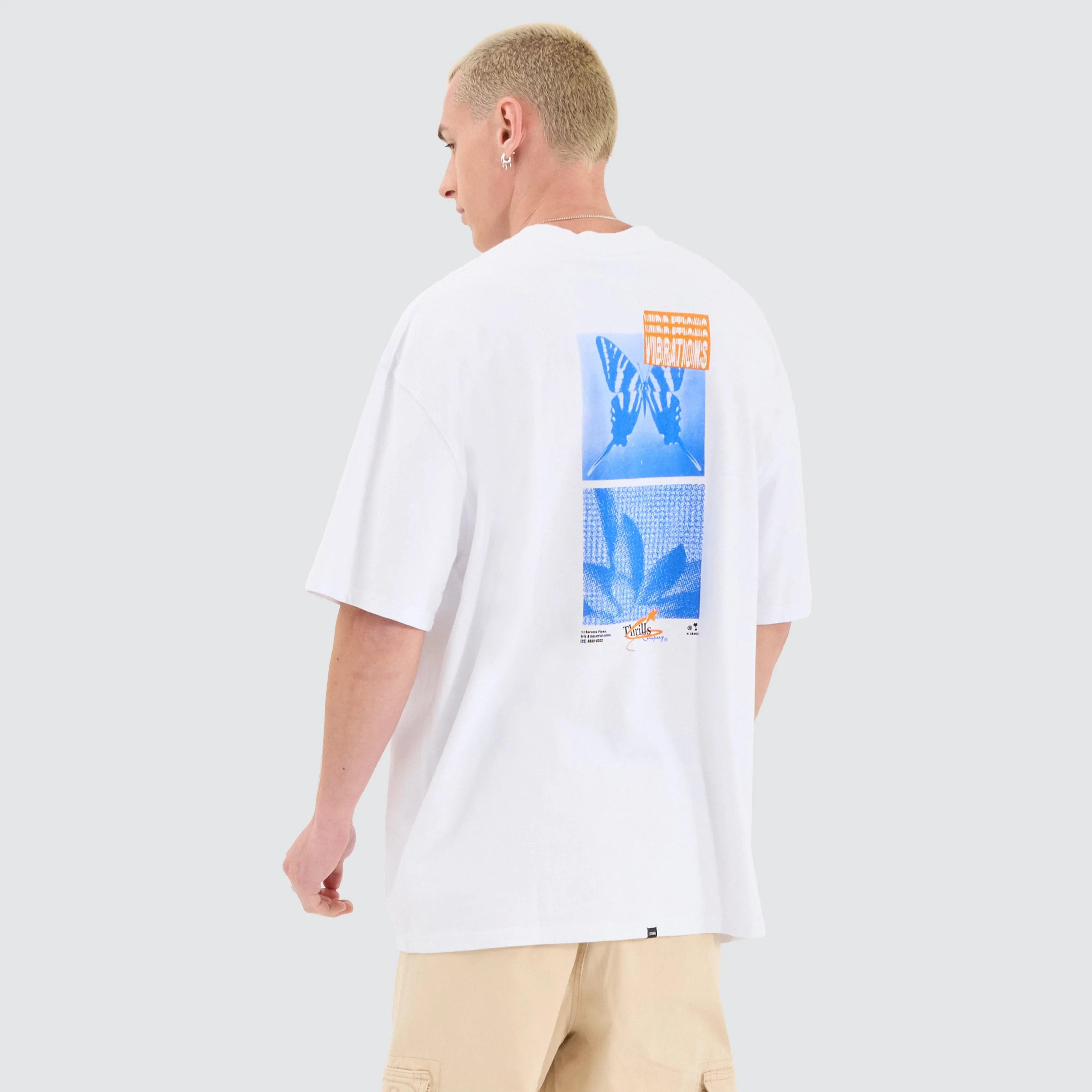 Earthdrone Box Fit Oversized Tee White sold by Neverland