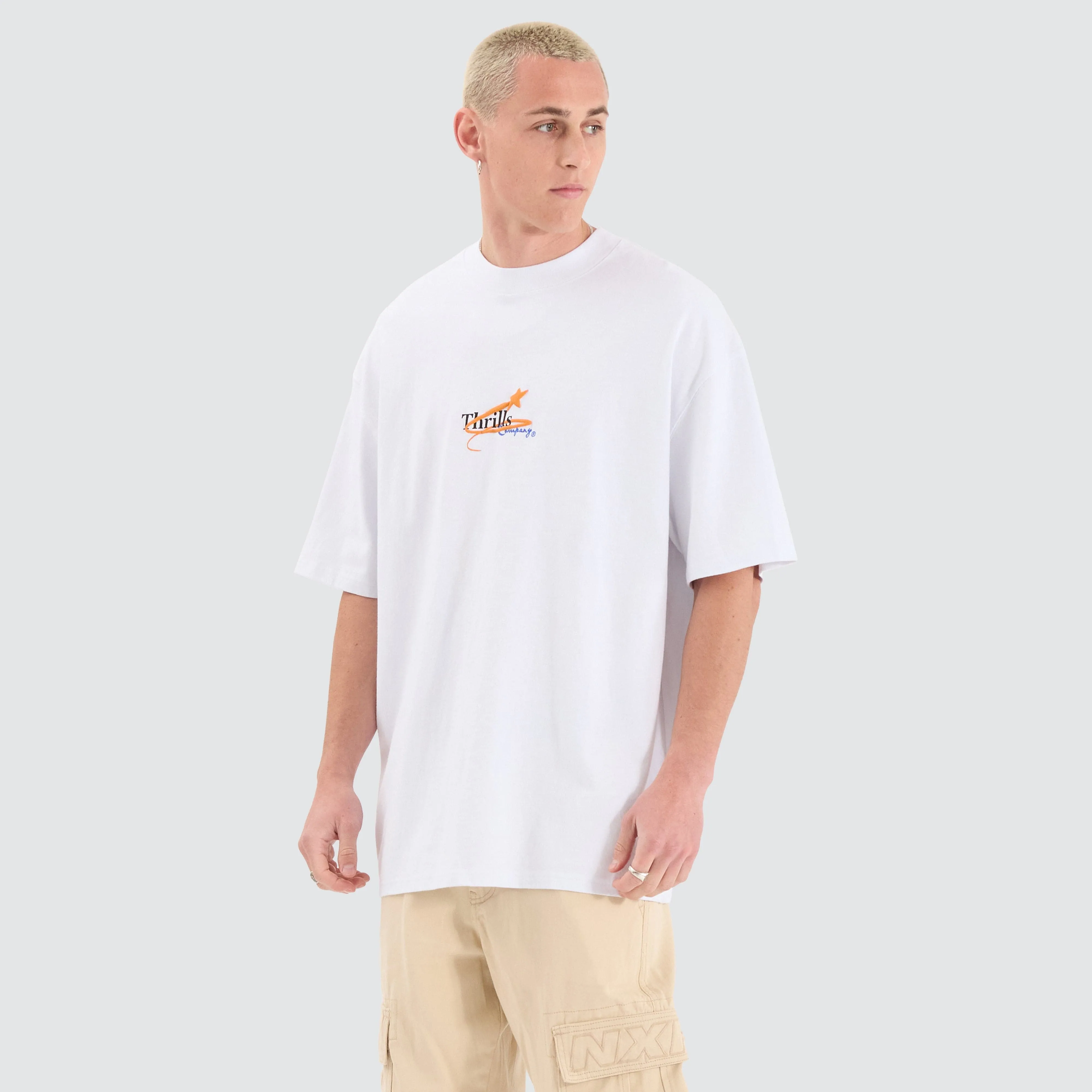 Earthdrone Box Fit Oversized Tee White sold by Neverland product image thumbnail 3