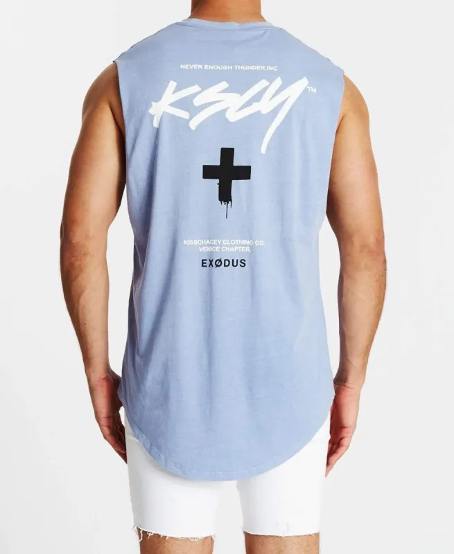 Exodus Dual Curved Muscle Tee Pigment Lavender sold by Neverland