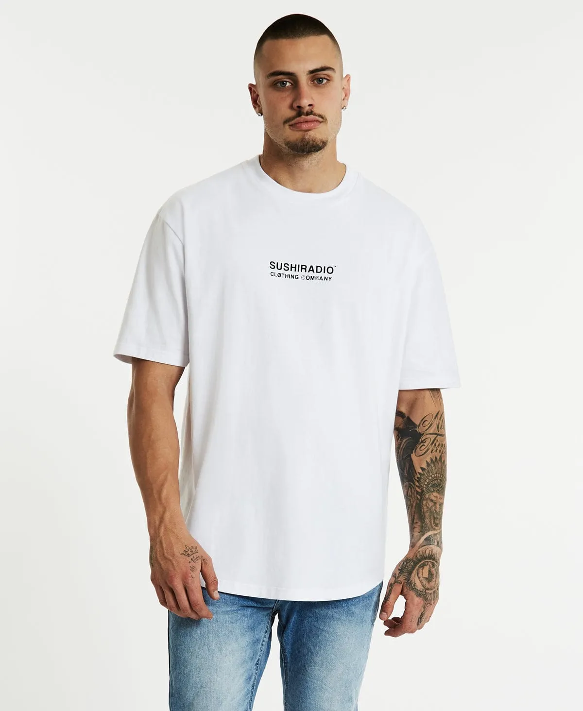 Stinger Box Fit Scoop T-Shirt White sold by Neverland product image thumbnail 2