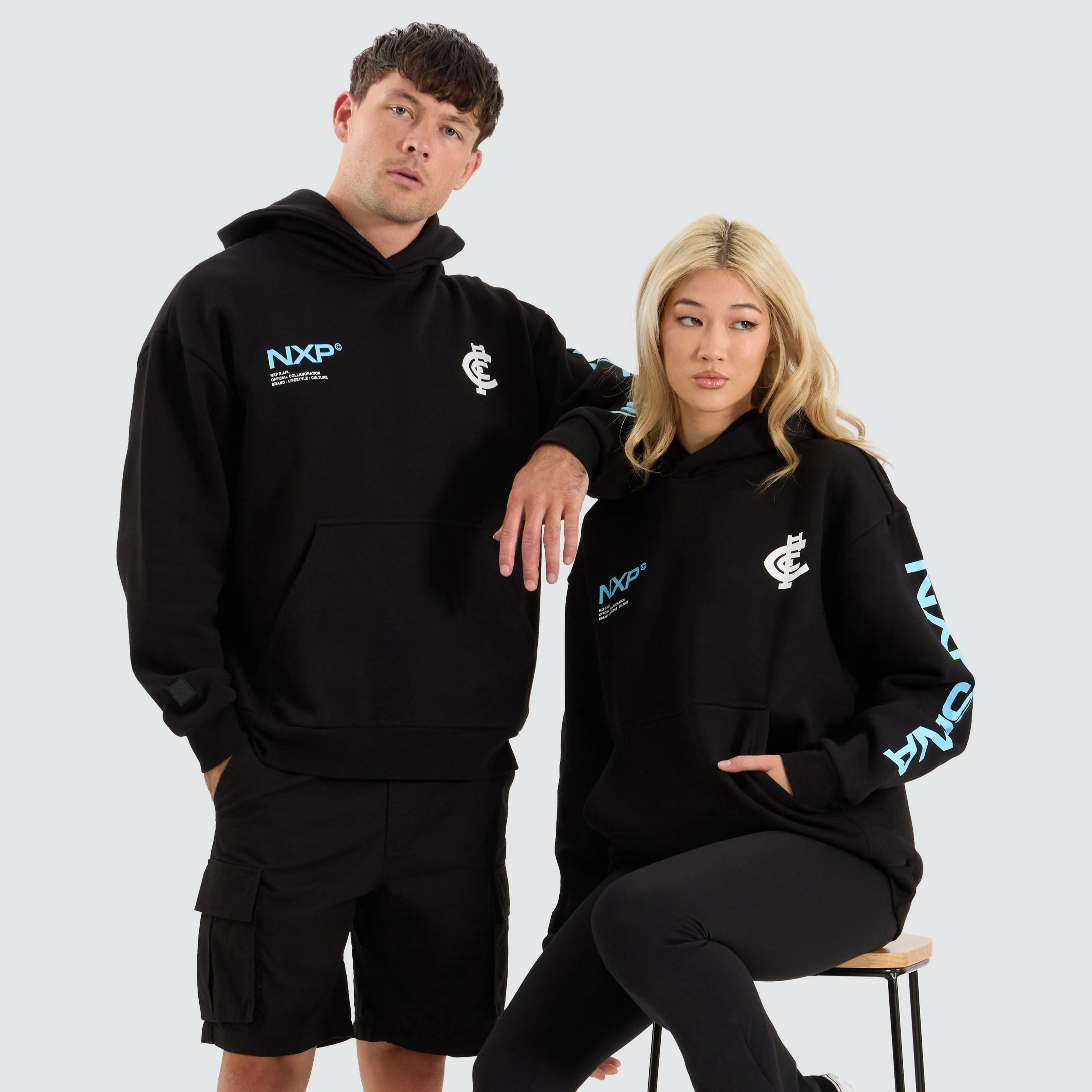 Carlton Blues AFL Relaxed Hoodie Jet Black sold by Neverland