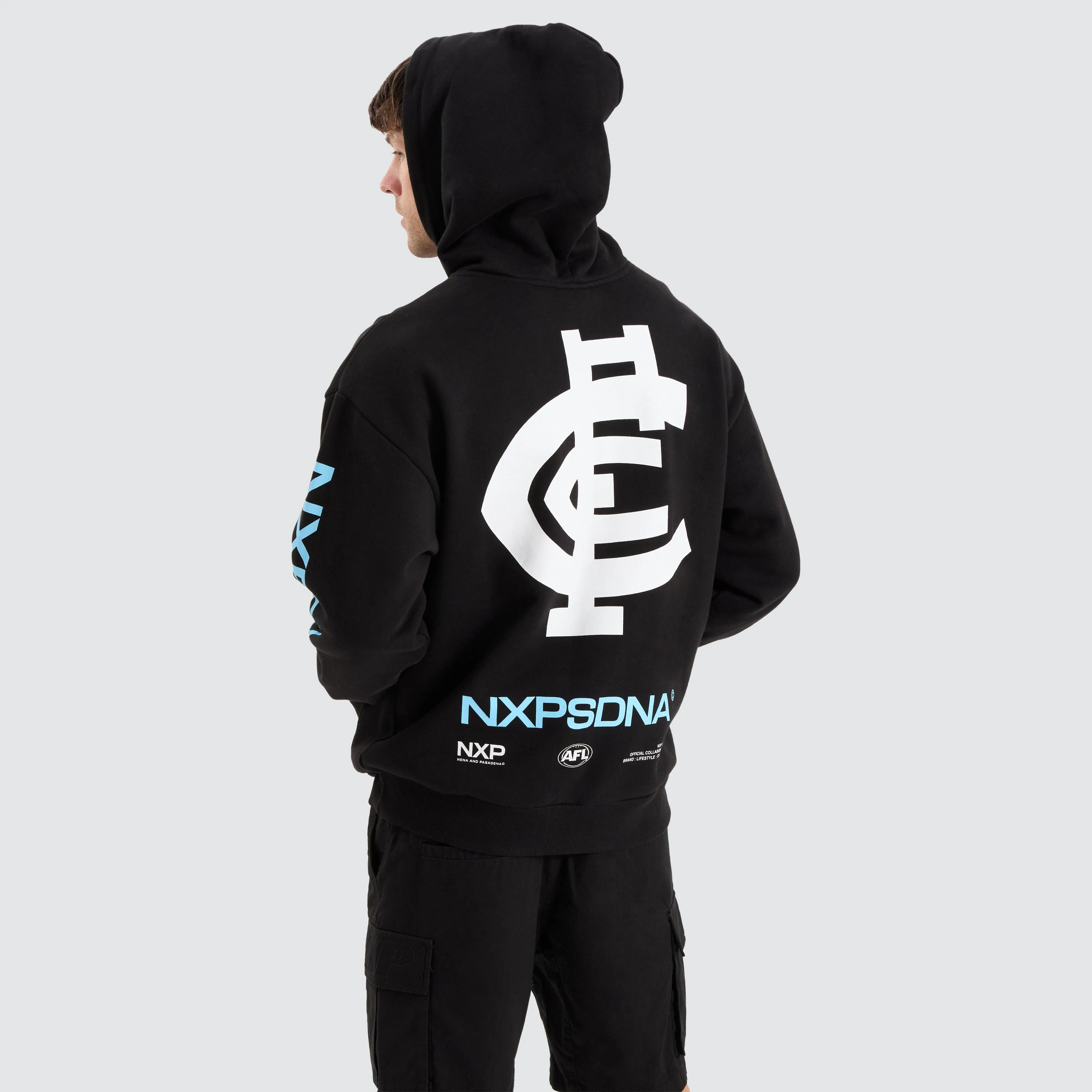 Carlton Blues AFL Relaxed Hoodie Jet Black sold by Neverland product image thumbnail 2