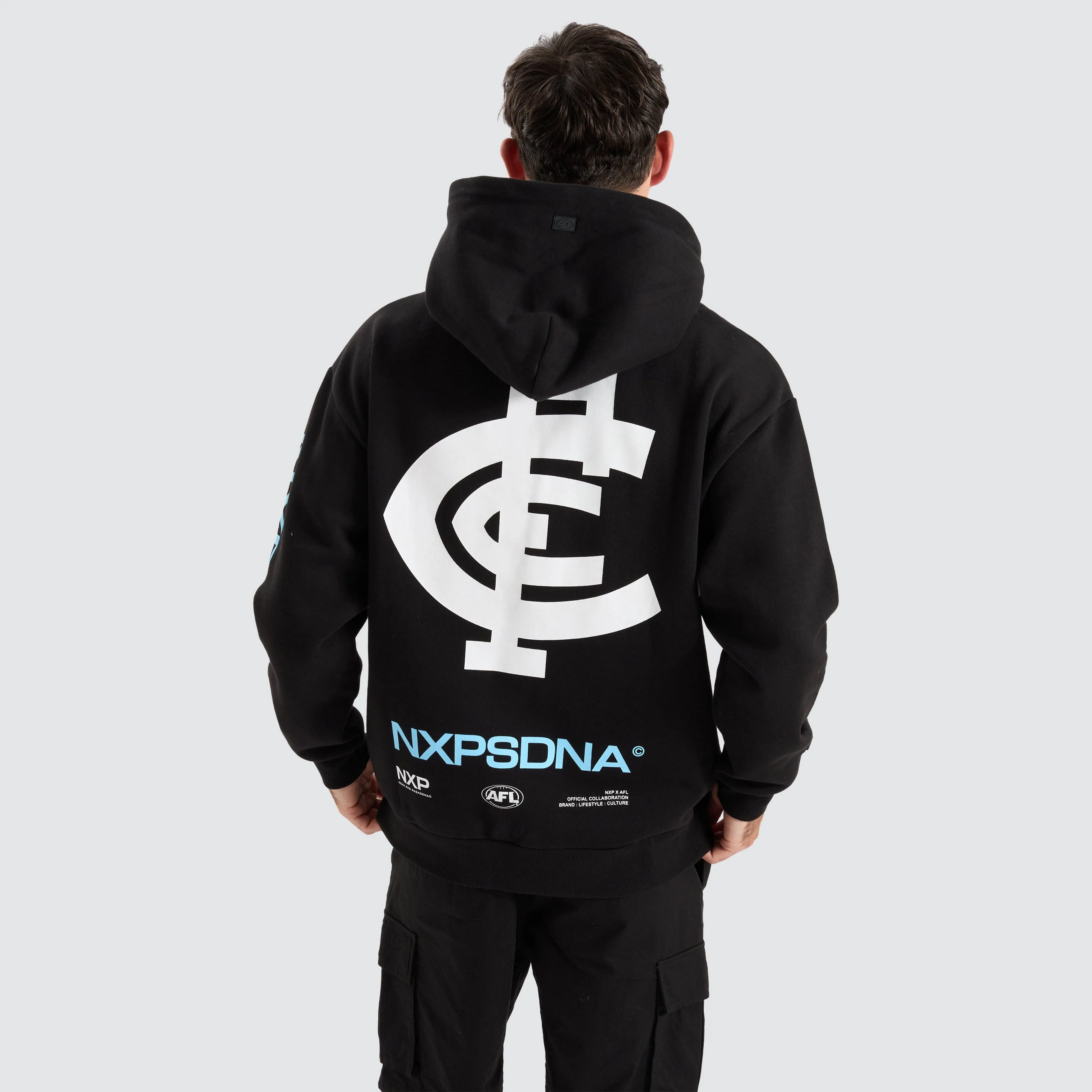 Carlton Blues AFL Relaxed Hoodie Jet Black sold by Neverland product image thumbnail 4