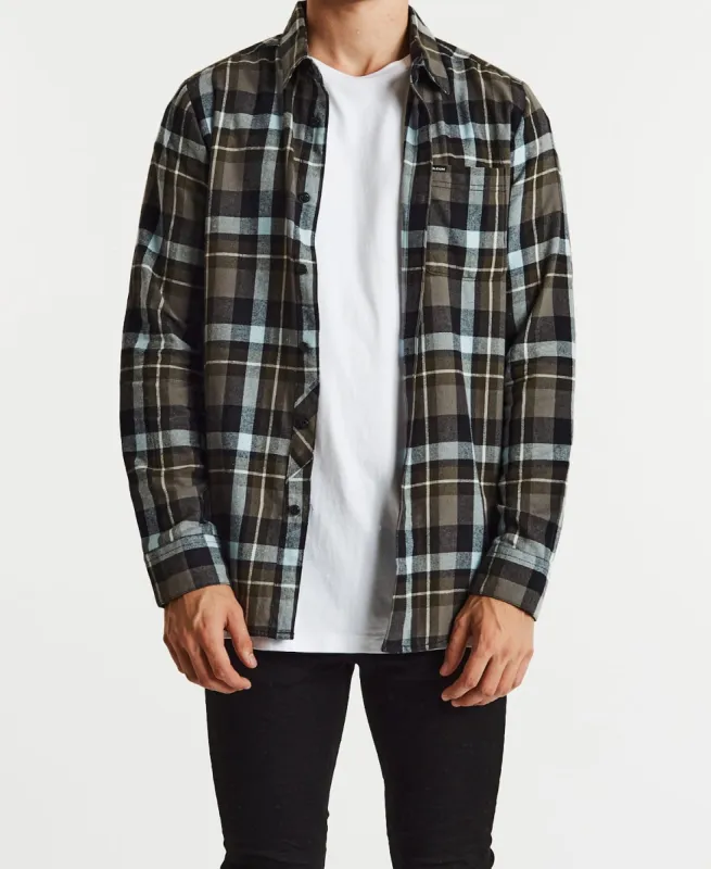 Caden Plaid Longsleeve Shirt Lead Brown sold by Neverland