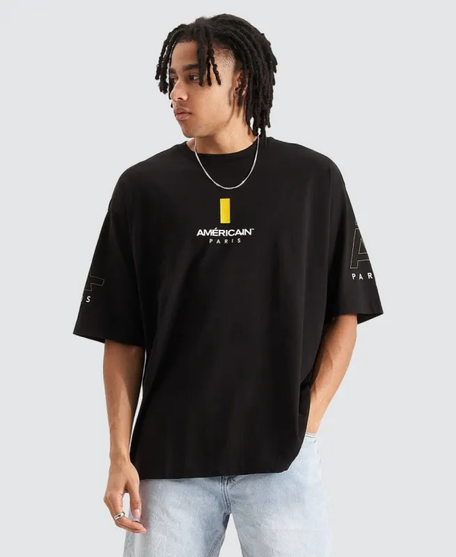 Remi Extra Oversized T-Shirt Jet Black sold by Neverland