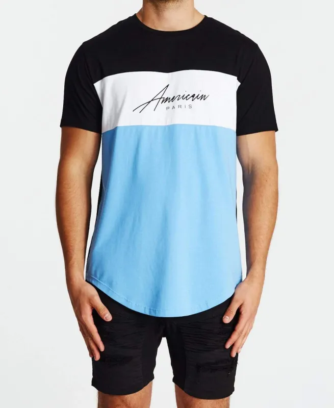 Vers Le Bas Dual Curved T-Shirt Jet Black sold by Neverland