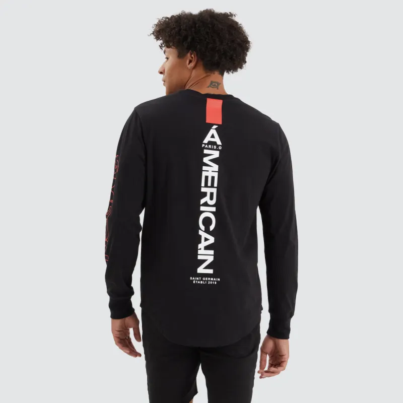 Radville Heavy Cape Back Long Sleeve Tee Jet black sold by Neverland