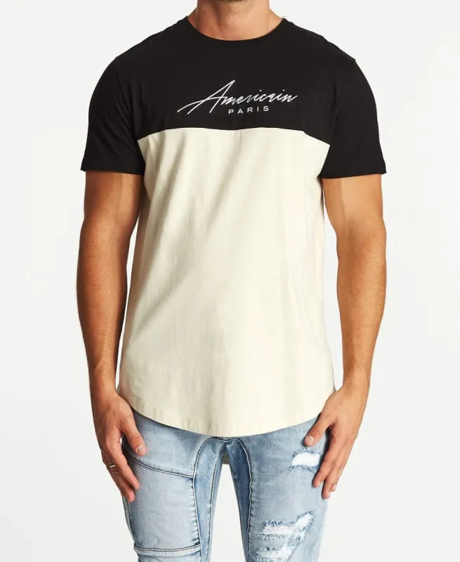 Impoli Dual Curved T-Shirt Jet Black sold by Neverland
