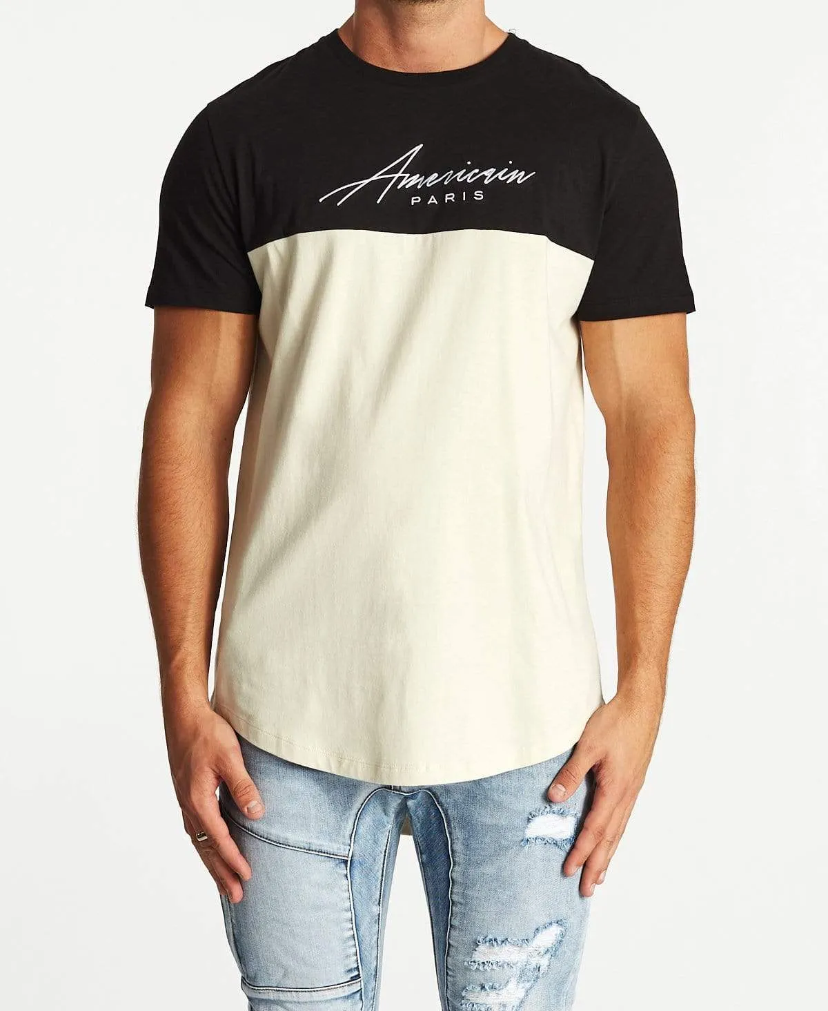 Impoli Dual Curved T-Shirt Jet Black sold by Neverland