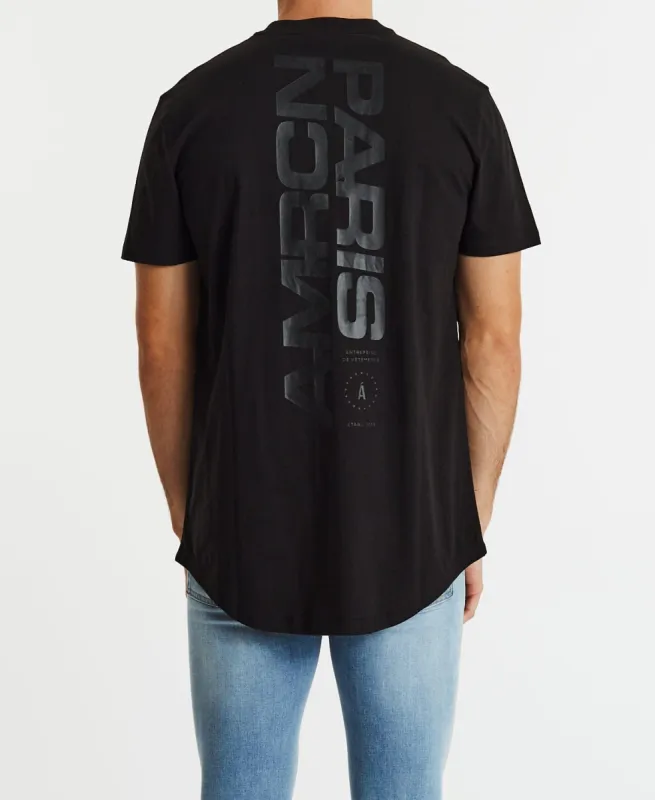 Revolte Dual Curved T-Shirt Jet Black sold by Neverland