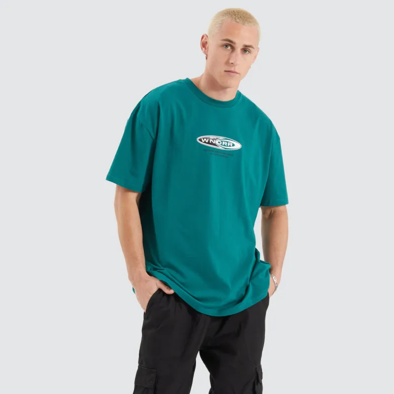 Station Box Fit Tee Teal sold by Neverland