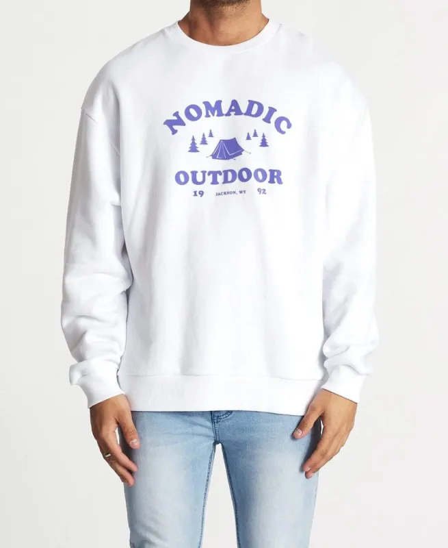 Flocks Relaxed Jumper White sold by Neverland