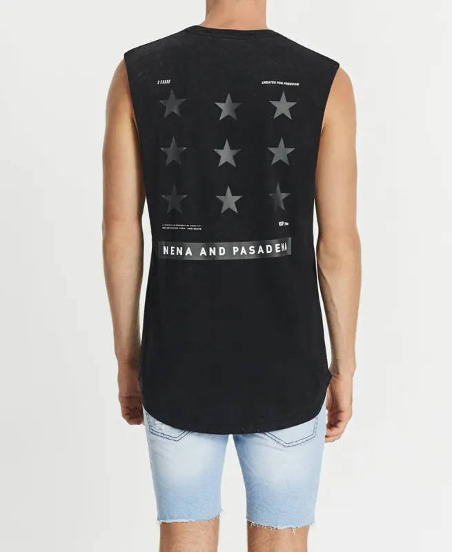 Domination Scoop Back Muscle Tee Acid Black sold by Neverland