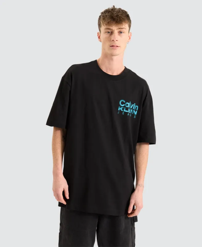 Bold Colour Institutional T-Shirt Black made by Neverland