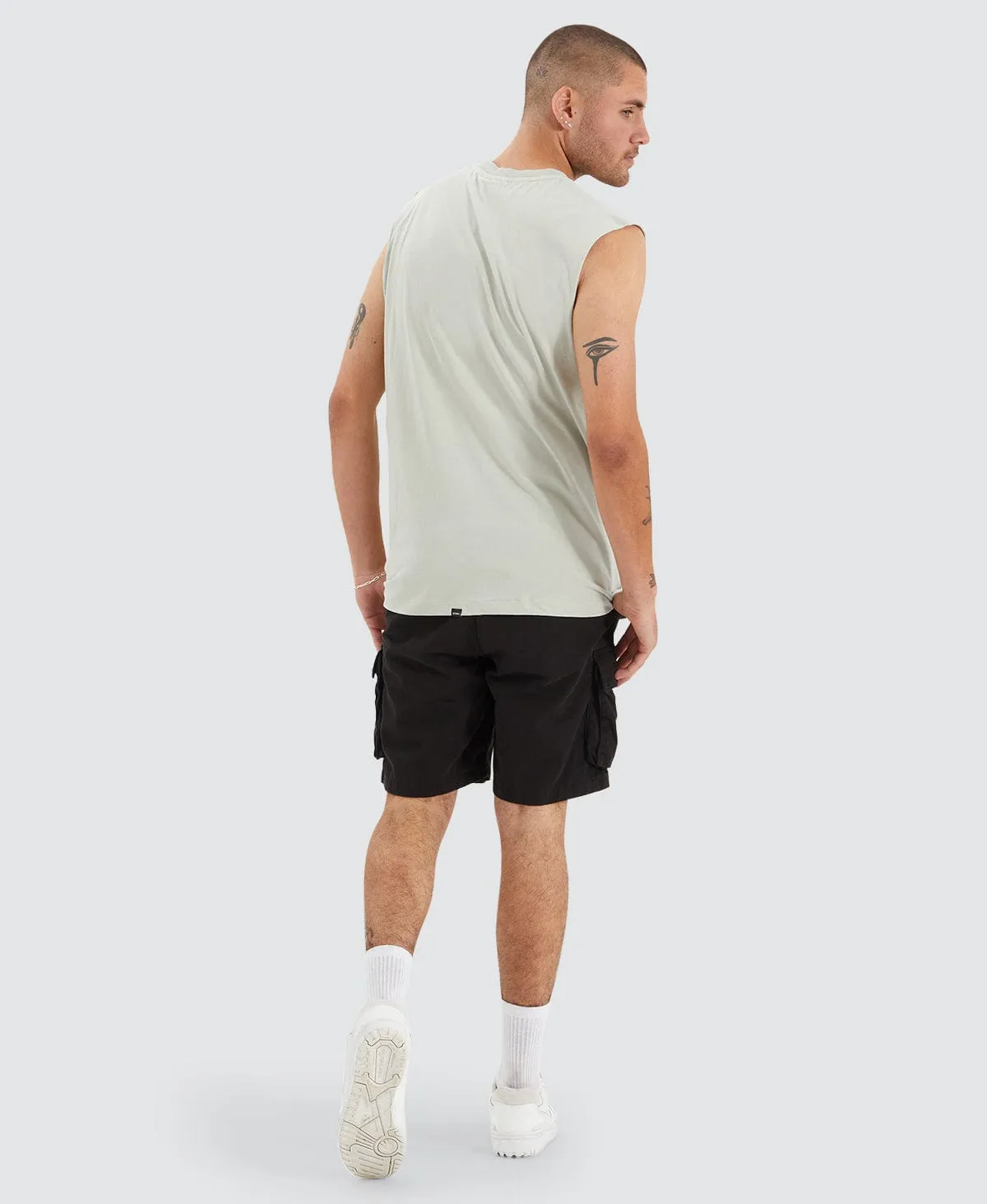 Minimal Thrills Merch Fit Muscle Tee Sage sold by Neverland product image thumbnail 5