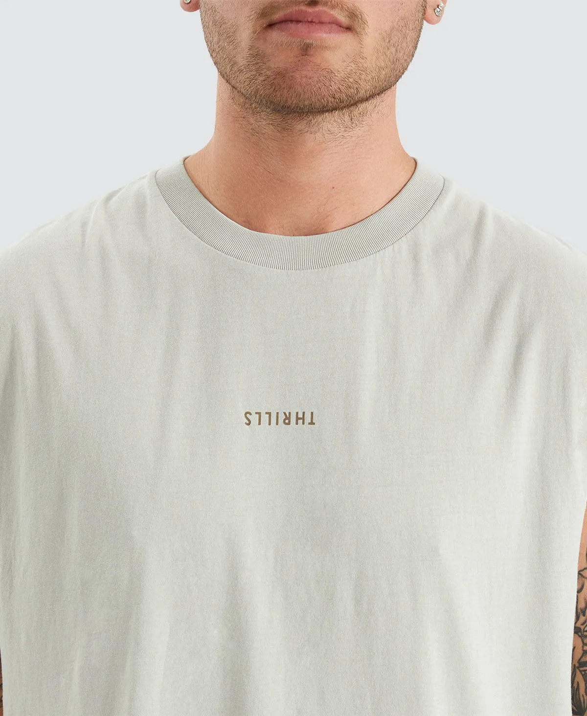 Minimal Thrills Merch Fit Muscle Tee Sage sold by Neverland product image thumbnail 2