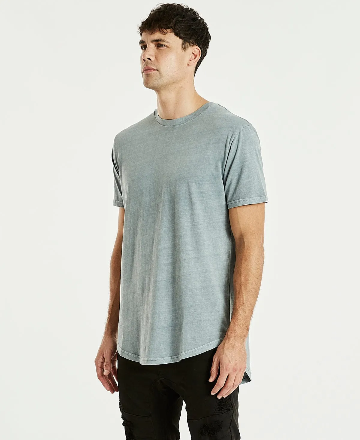 Essentials Dual Curved T-Shirt Pigment Lead Sage sold by Neverland product image thumbnail 5