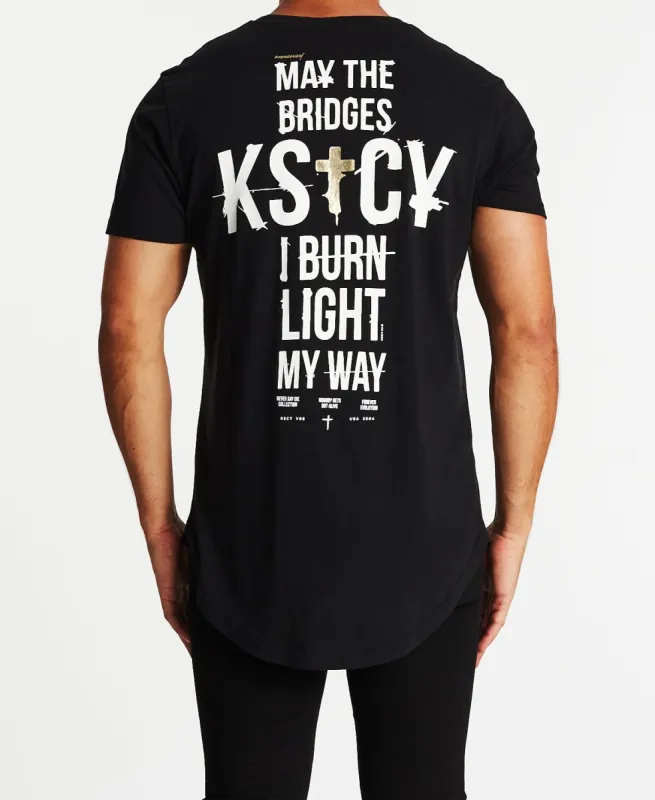 Bridges Dual Curved T-Shirt Jet Black sold by Neverland