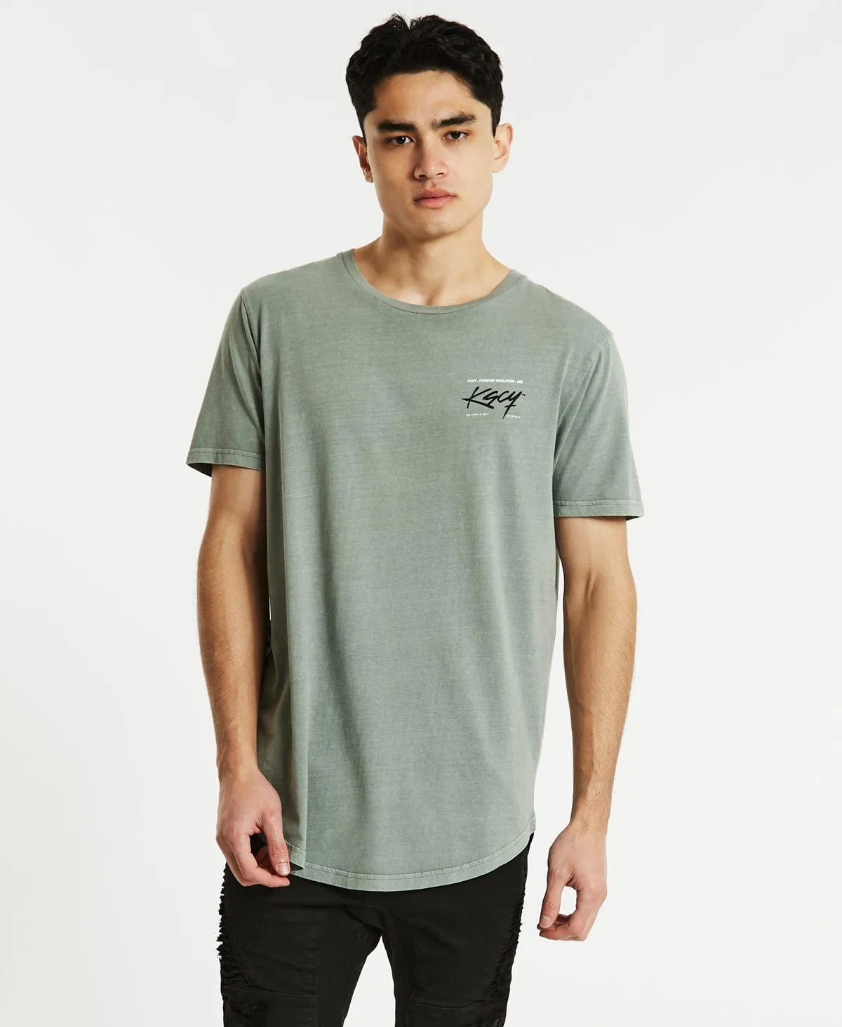 Misusing Dual Curved T-Shirt Pigment Slate Grey sold by Neverland product image thumbnail 2