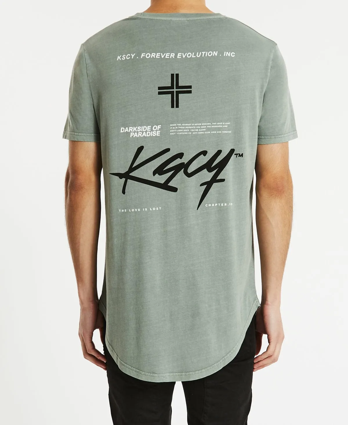 Misusing Dual Curved T-Shirt Pigment Slate Grey sold by Neverland product image thumbnail 3