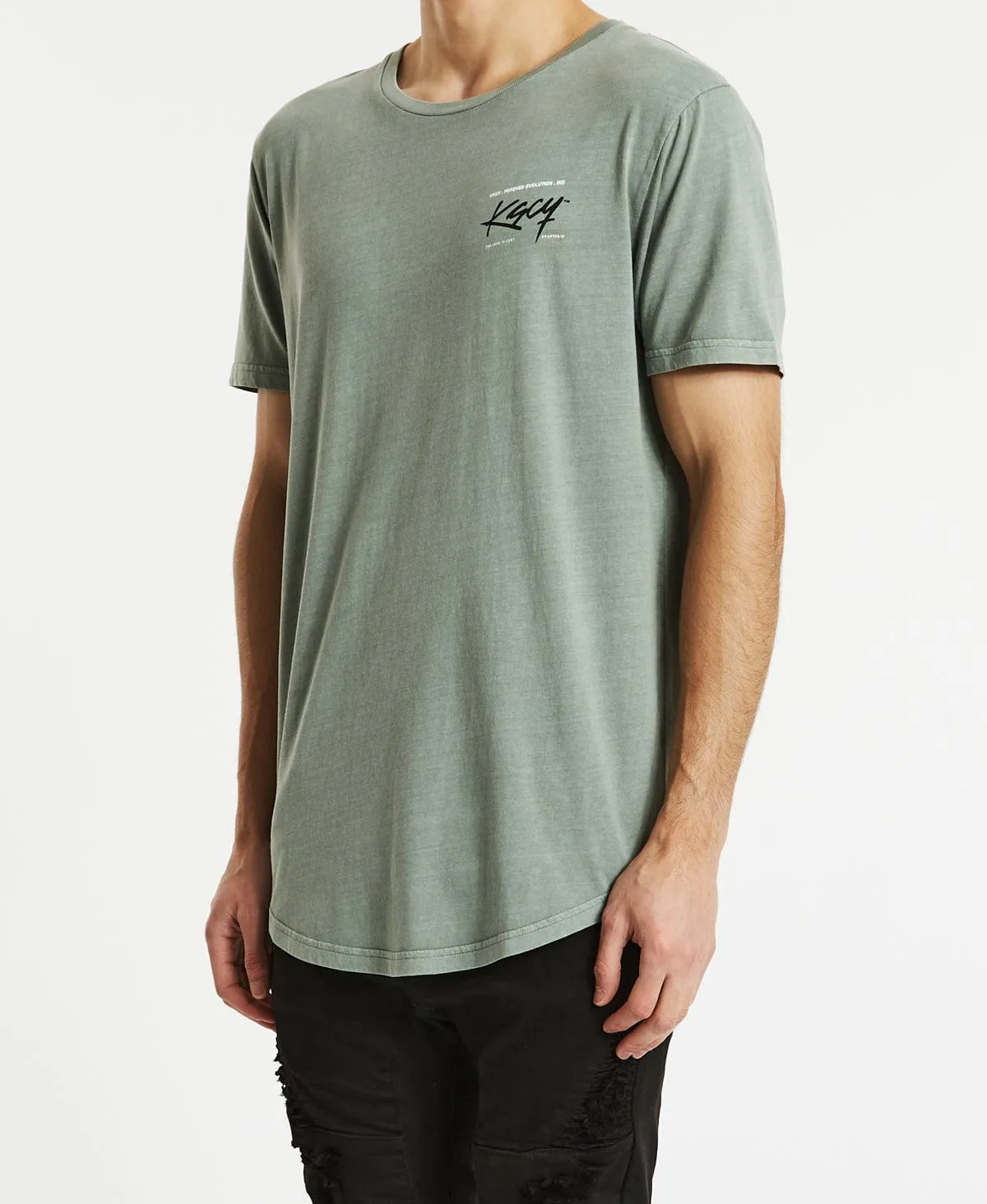 Misusing Dual Curved T-Shirt Pigment Slate Grey sold by Neverland product image thumbnail 5
