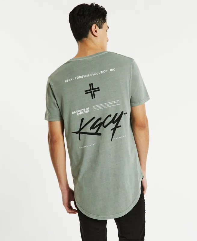 Misusing Dual Curved T-Shirt Pigment Slate Grey sold by Neverland