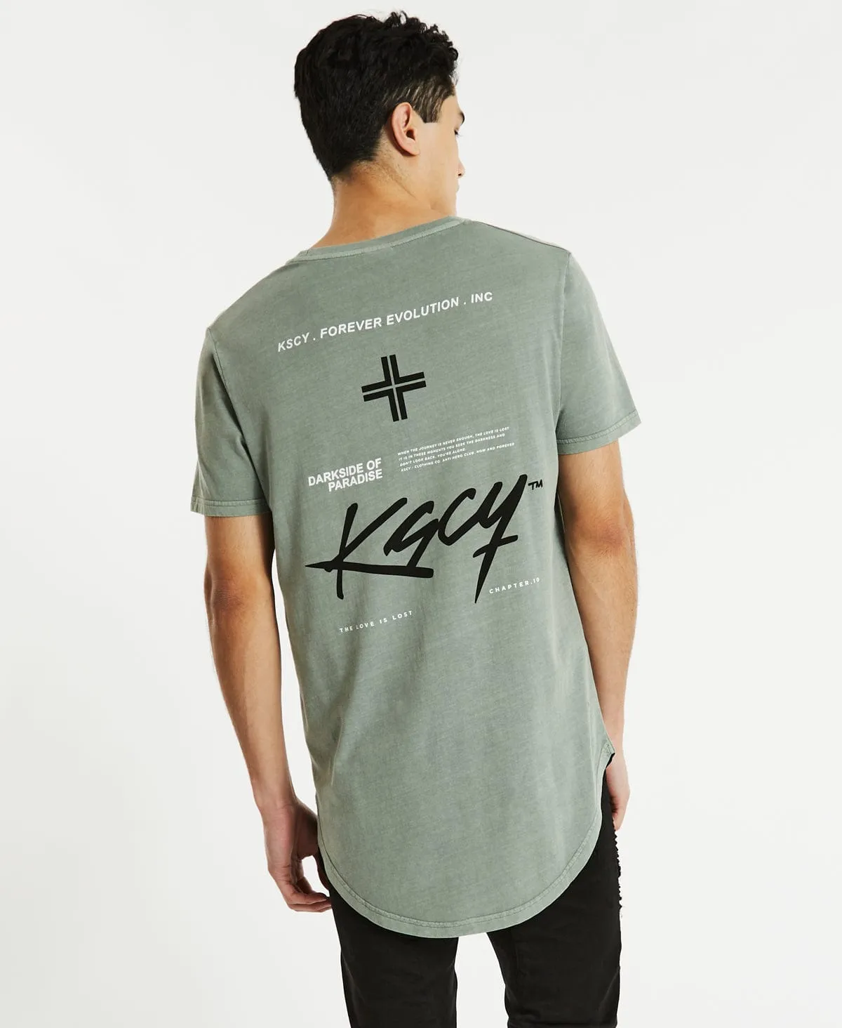 Misusing Dual Curved T-Shirt Pigment Slate Grey sold by Neverland