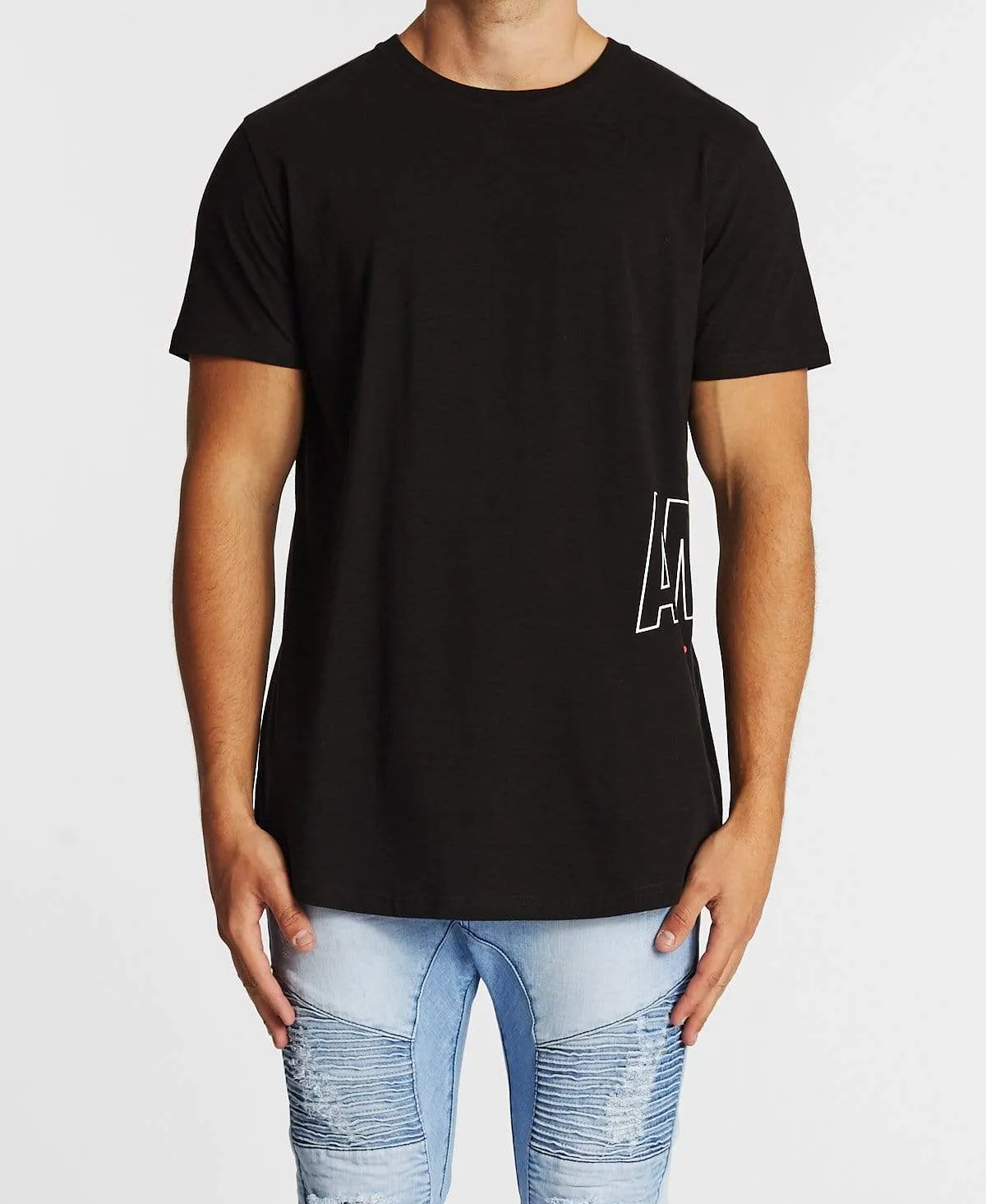 Jeux Dual Curved T-Shirt Jet Black sold by Neverland