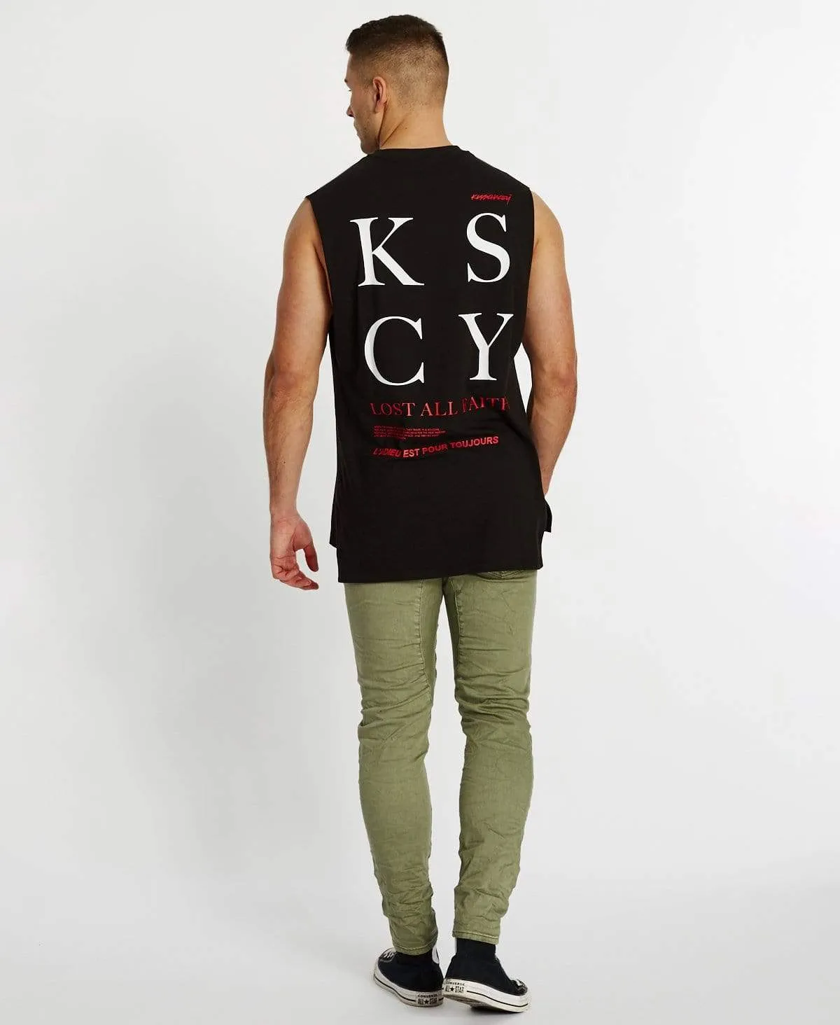 Apex Step Hem Muscle Tee Jet Black sold by Neverland product image thumbnail 4