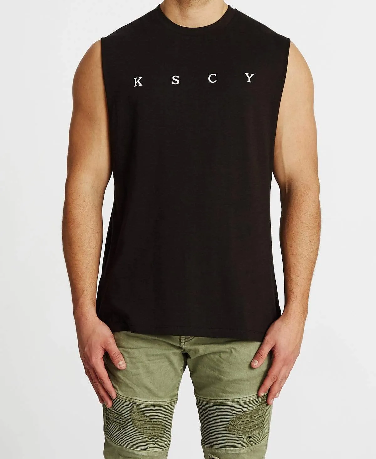 Apex Step Hem Muscle Tee Jet Black sold by Neverland product image thumbnail 2