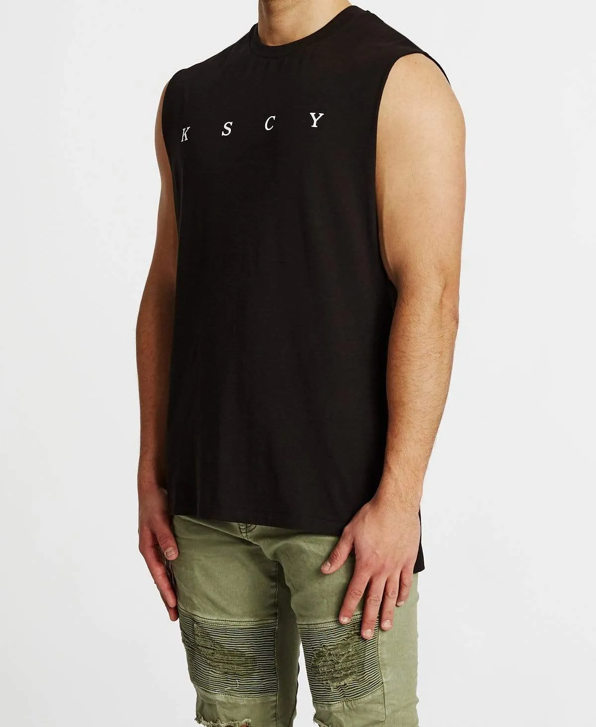 Apex Step Hem Muscle Tee Jet Black sold by Neverland product image thumbnail 3