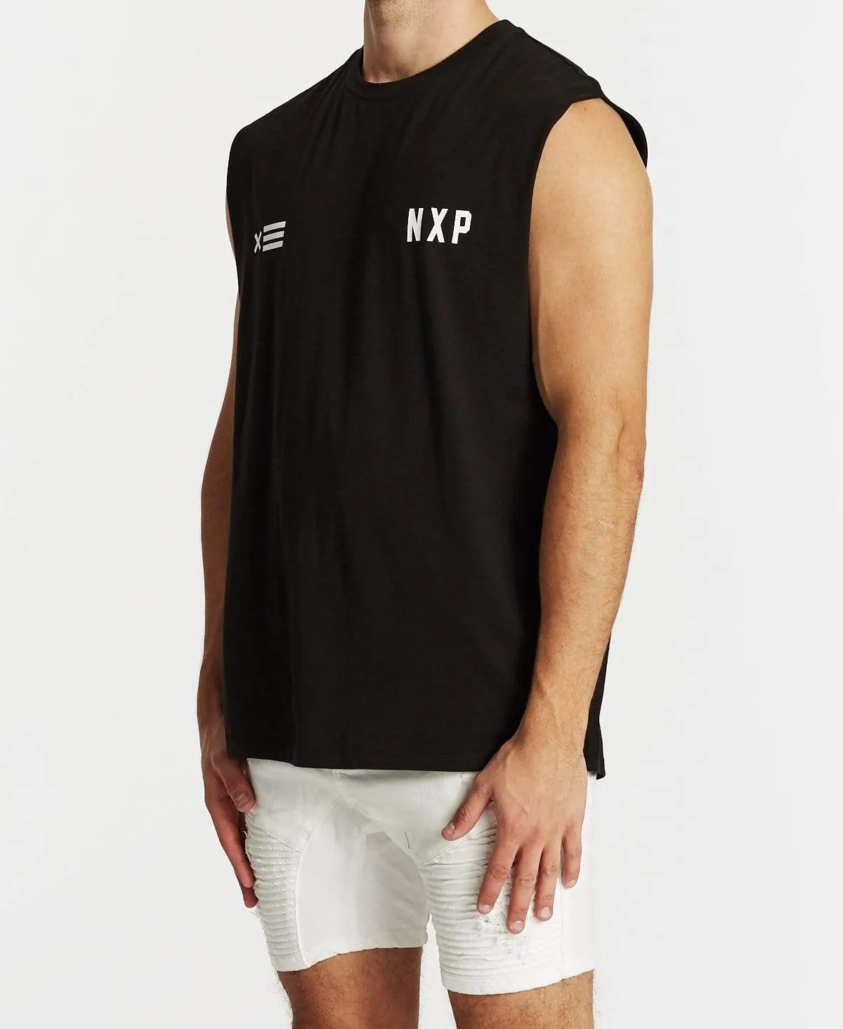 Decade Scoop Back Muscle Tee Jet Black sold by Neverland product image thumbnail 3