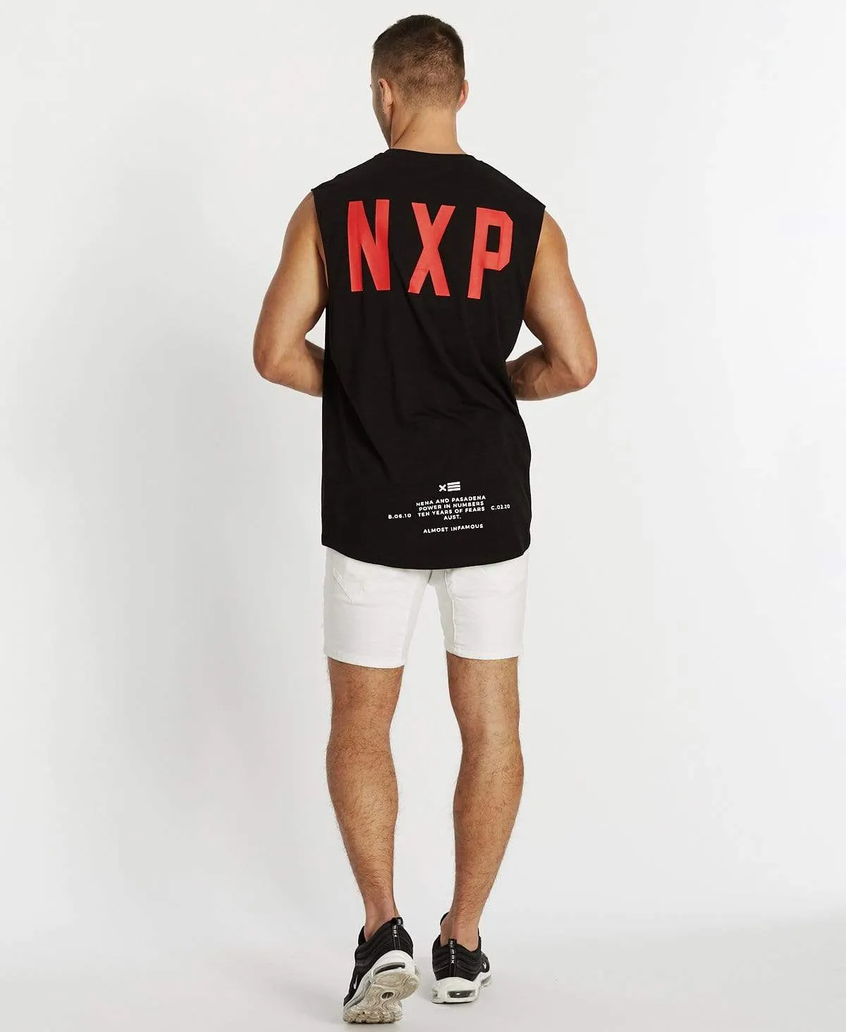Decade Scoop Back Muscle Tee Jet Black sold by Neverland product image thumbnail 5