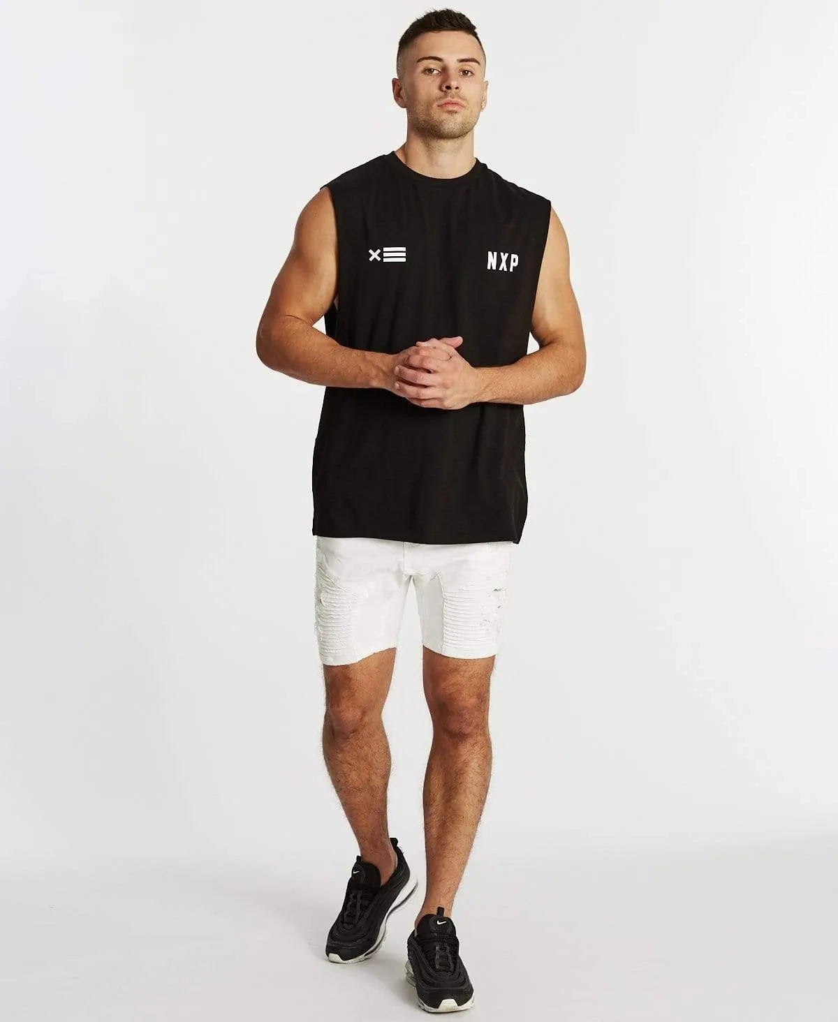 Decade Scoop Back Muscle Tee Jet Black sold by Neverland product image thumbnail 4