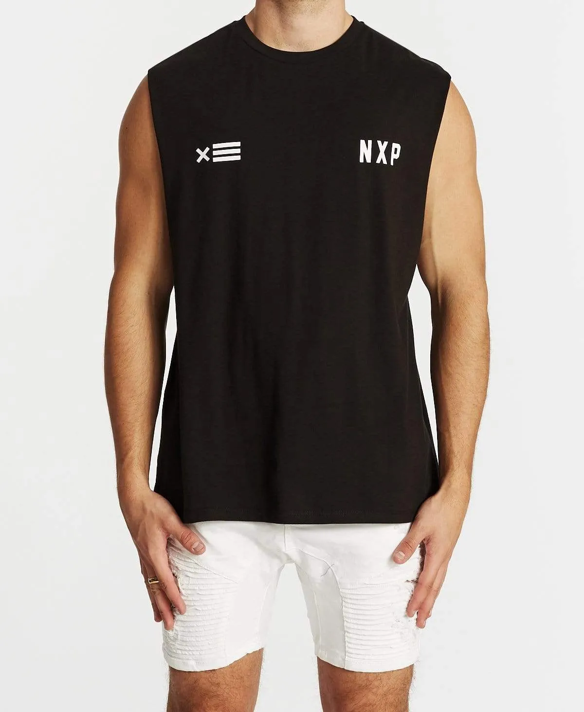Decade Scoop Back Muscle Tee Jet Black sold by Neverland product image thumbnail 2