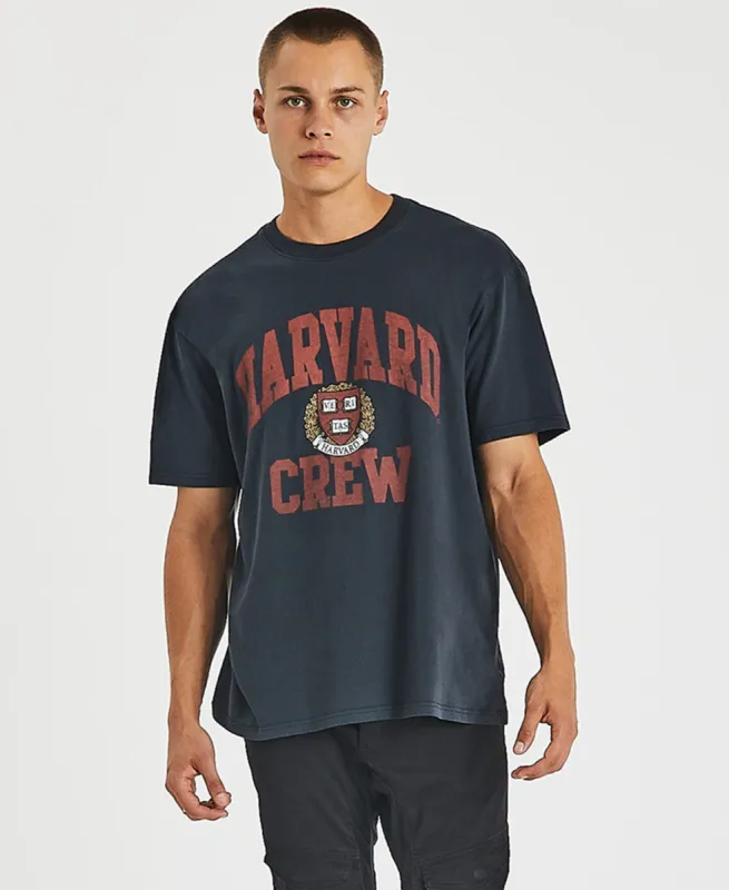 Vintage Arch Harvard T-Shirt Faded Black sold by Neverland