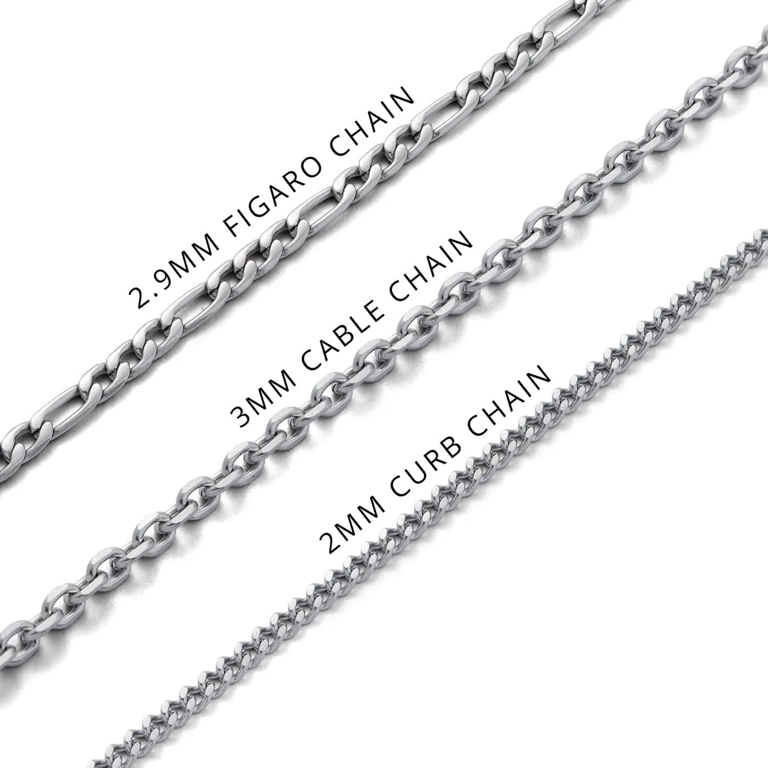 French Cross Pendant 2mm Curb Chain sold by Neverland product image thumbnail 2