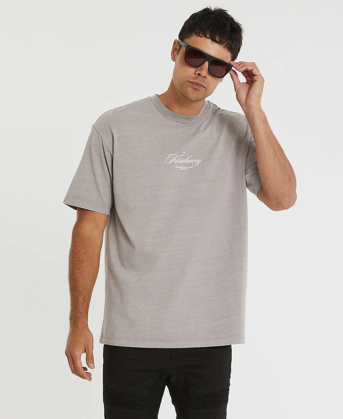 Steel Doves Heavy Box Fit T-Shirt Pigment Gull Grey sold by Neverland product image thumbnail 4