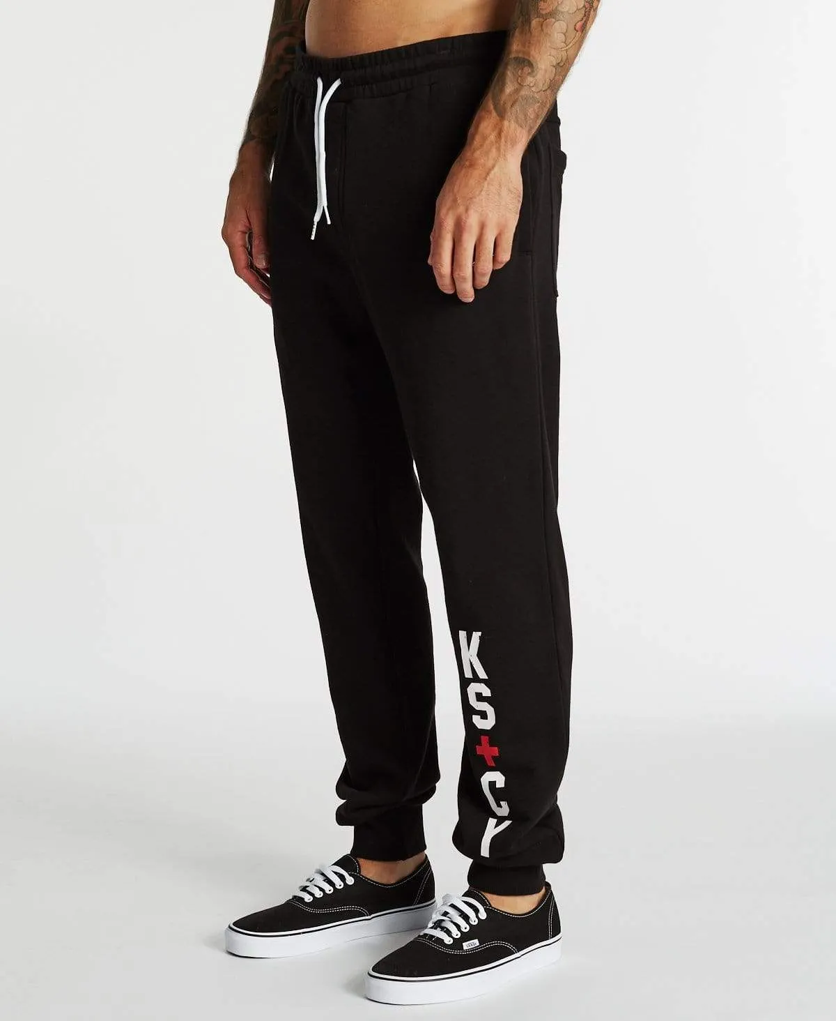 Outfield Track Pants Jet Black sold by Neverland