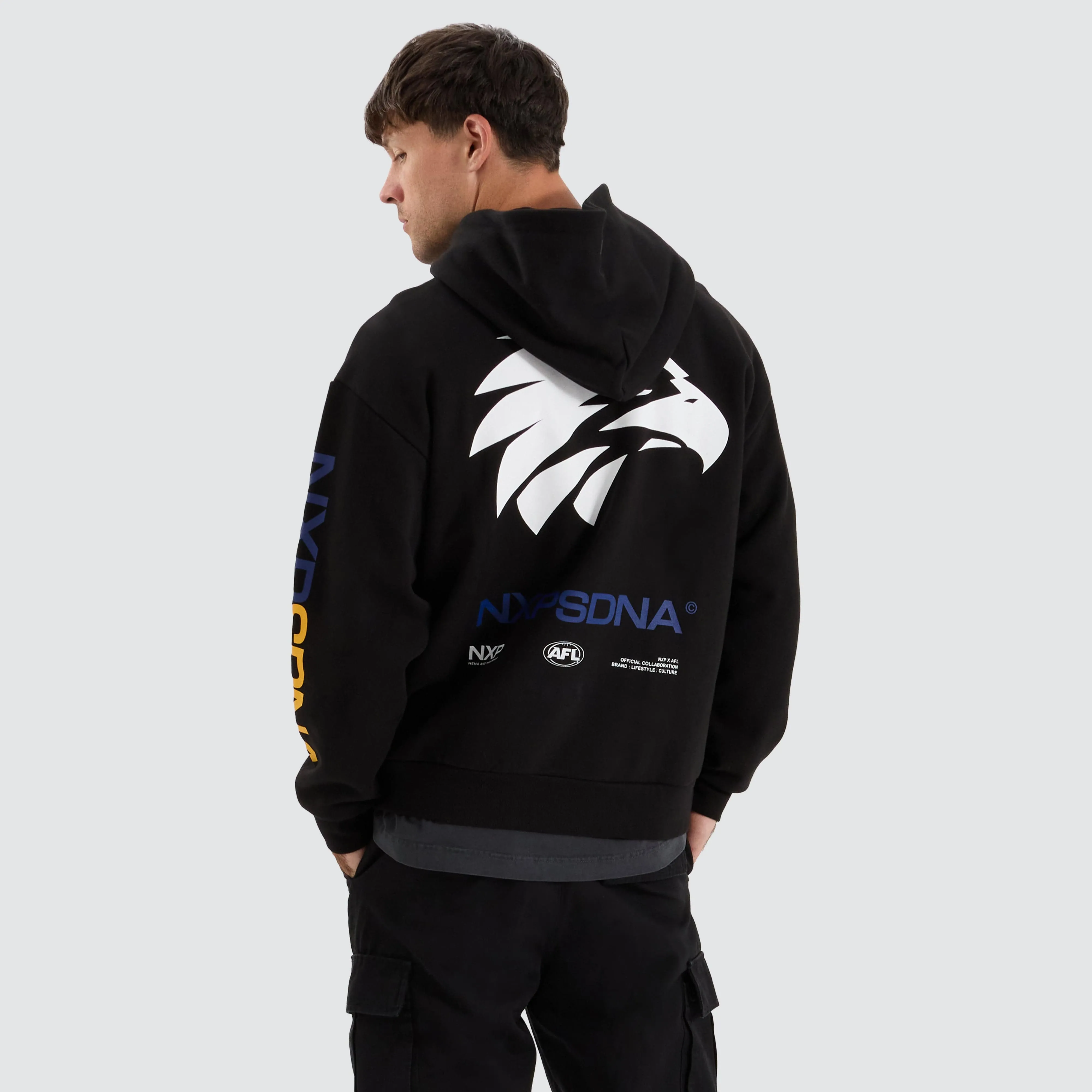 West Coast Eagles AFL Relaxed Hoodie Jet Black sold by Neverland
