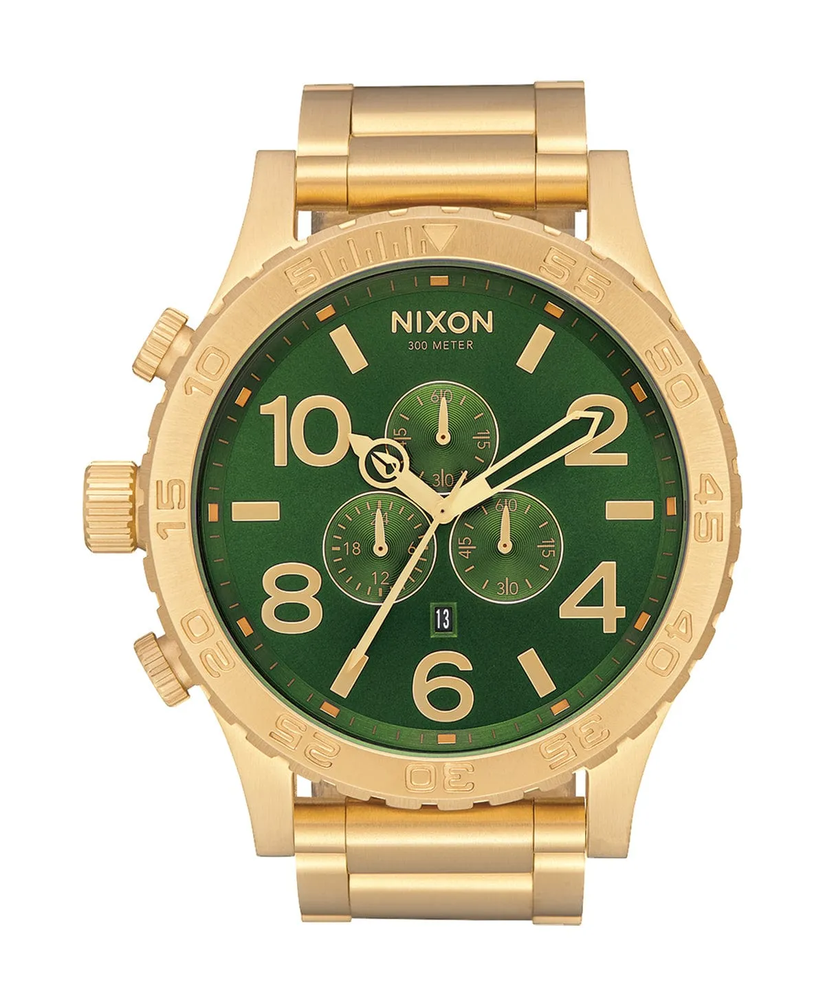 51-30 Chrono Watch Gold/Green Sunray/HP Gold sold by Neverland
