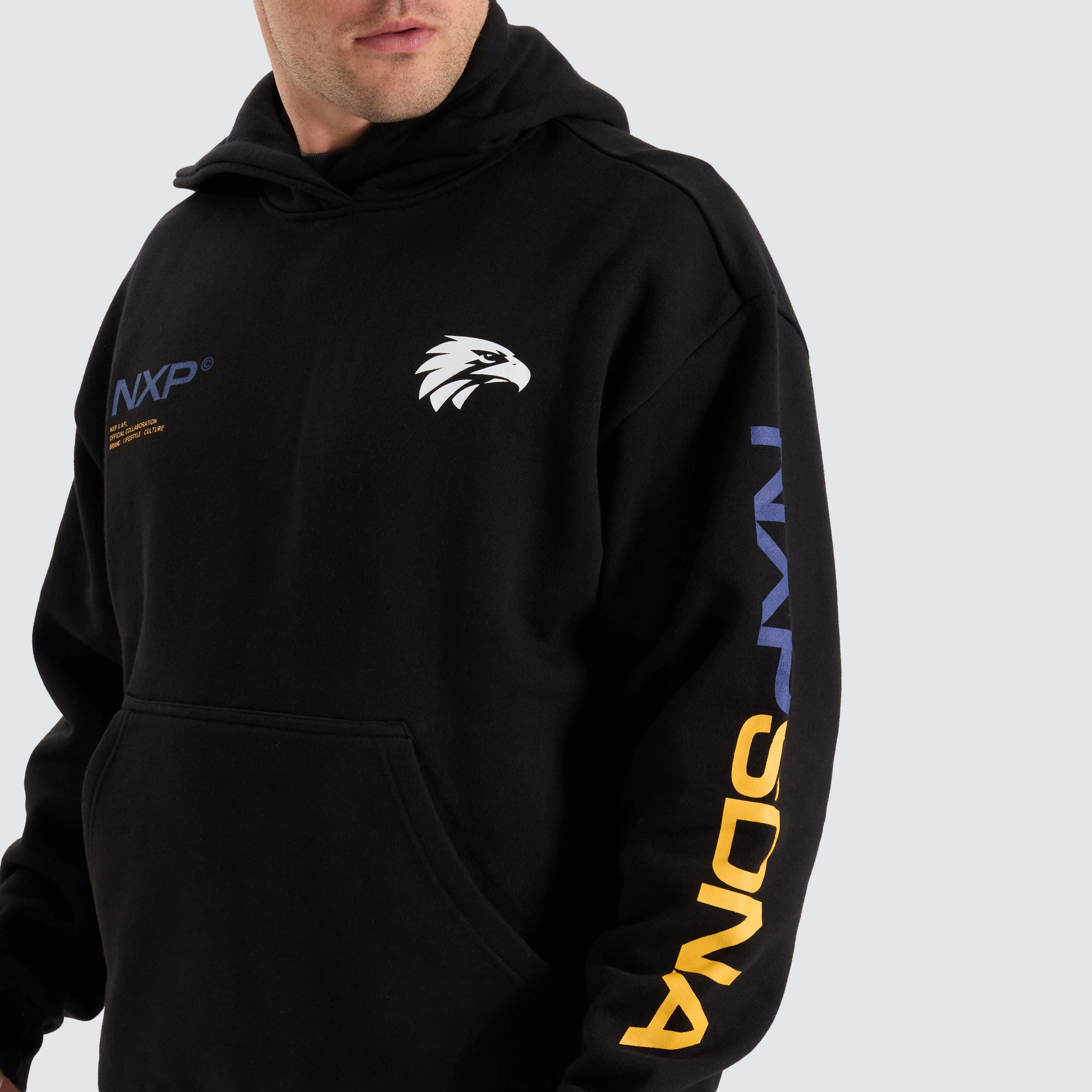 West Coast Eagles AFL Relaxed Hoodie Jet Black sold by Neverland product image thumbnail 3