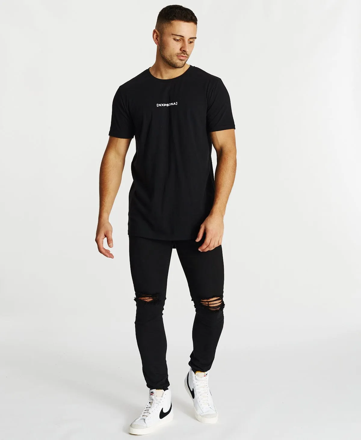 Crackling Cape Back T-Shirt Jet Black sold by Neverland product image thumbnail 3