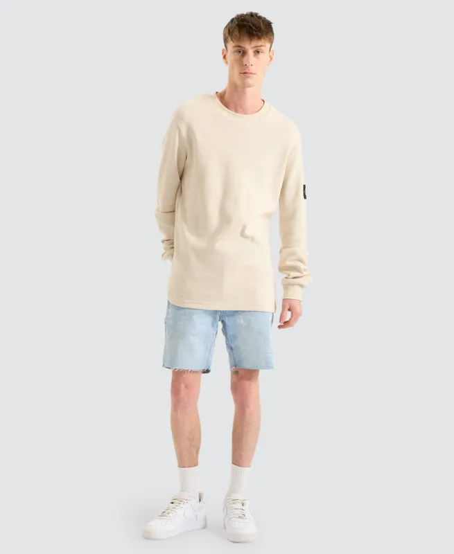 Waffle Long Sleeve T-Shirt Eggshell sold by Neverland