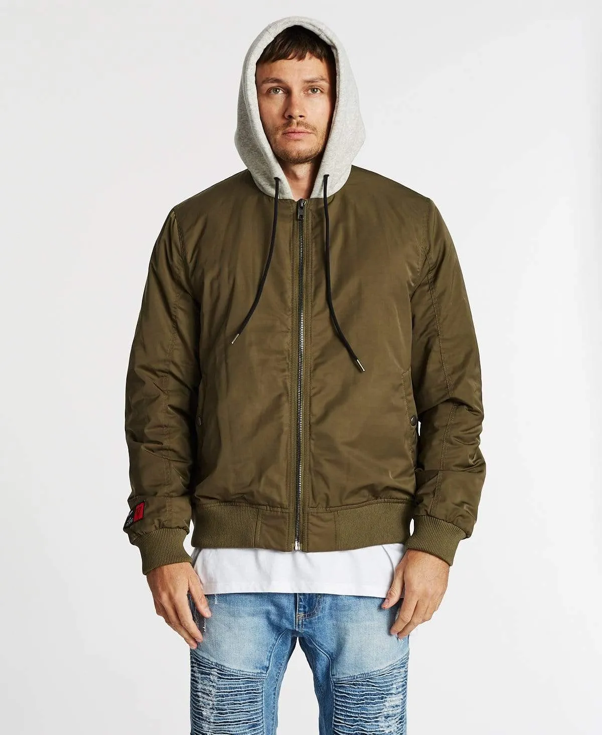 Omega Hooded Bomber Jacket Khaki sold by Neverland product image thumbnail 5