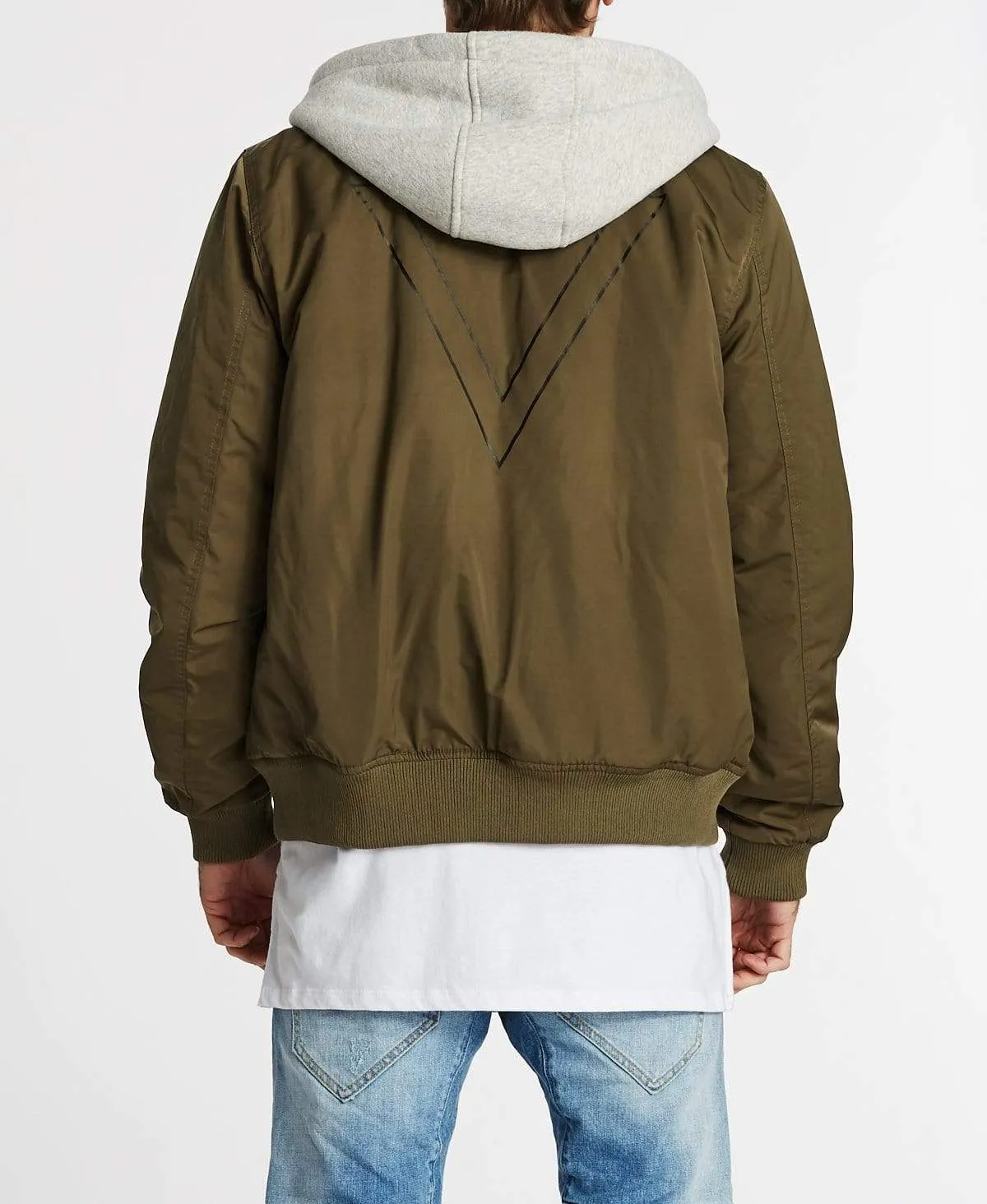 Omega Hooded Bomber Jacket Khaki sold by Neverland product image thumbnail 4