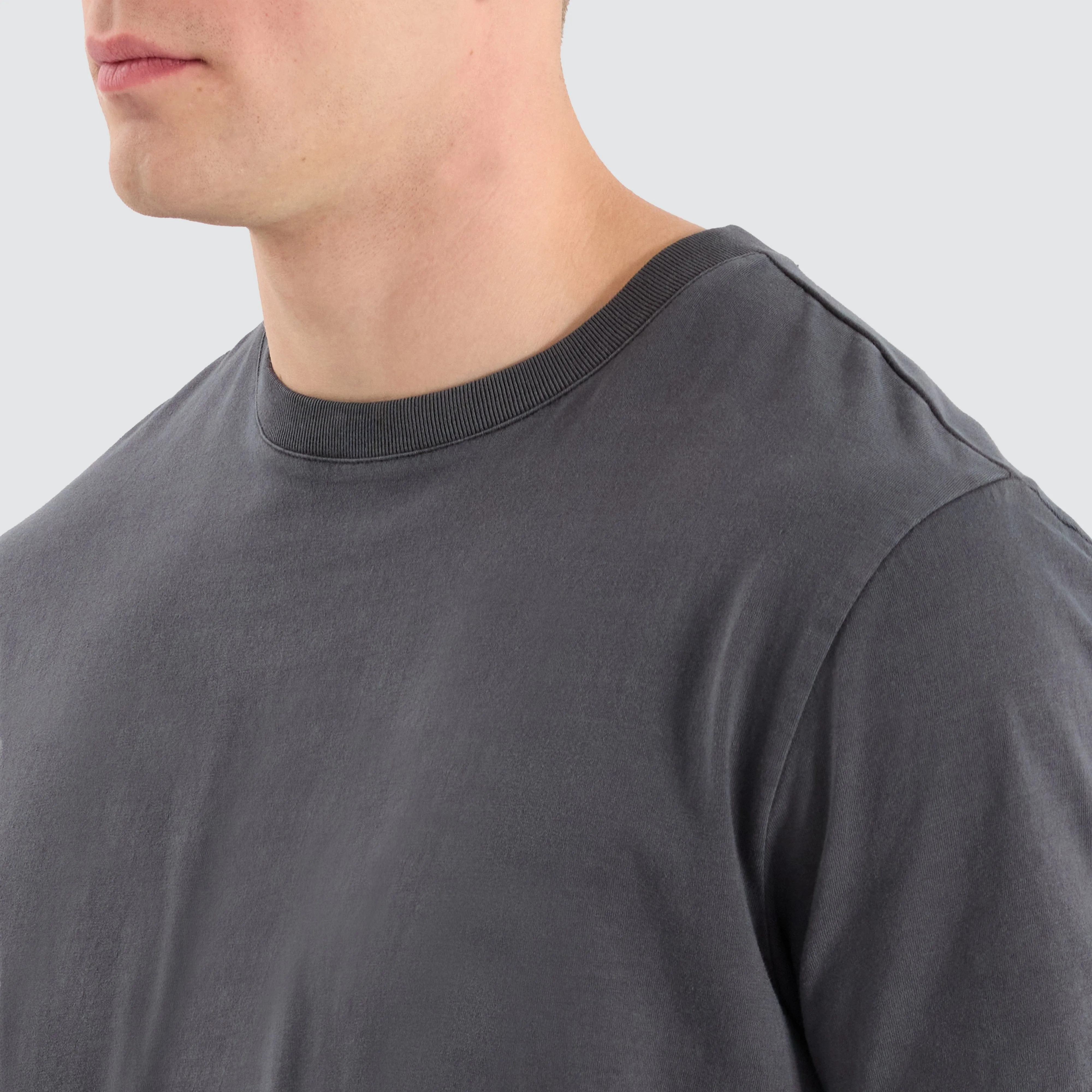 Bristol Dual Curved Tee Pigment Asphalt sold by Neverland product image thumbnail 2