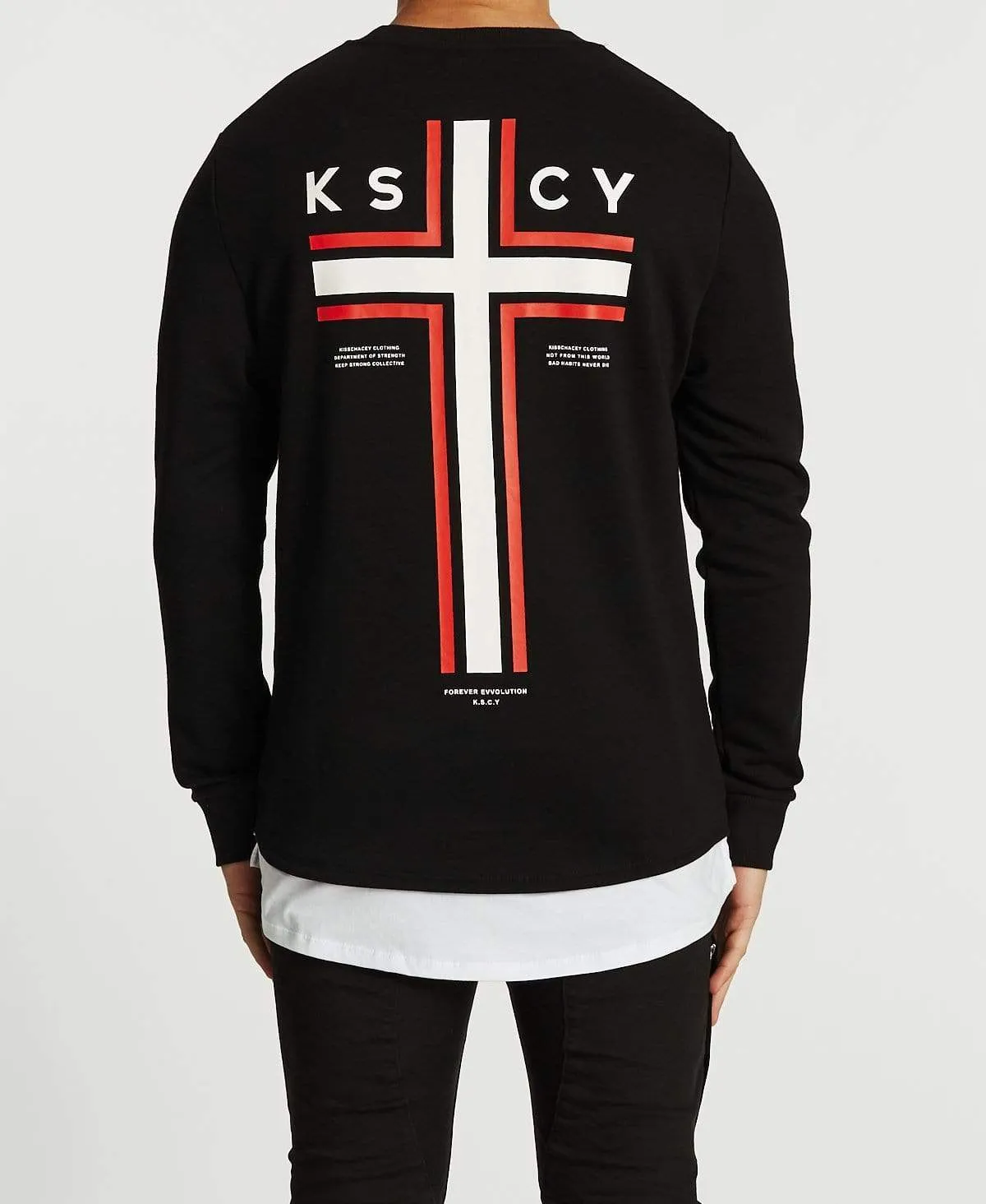 Unearthly Layered Jumper Jet Black sold by Neverland