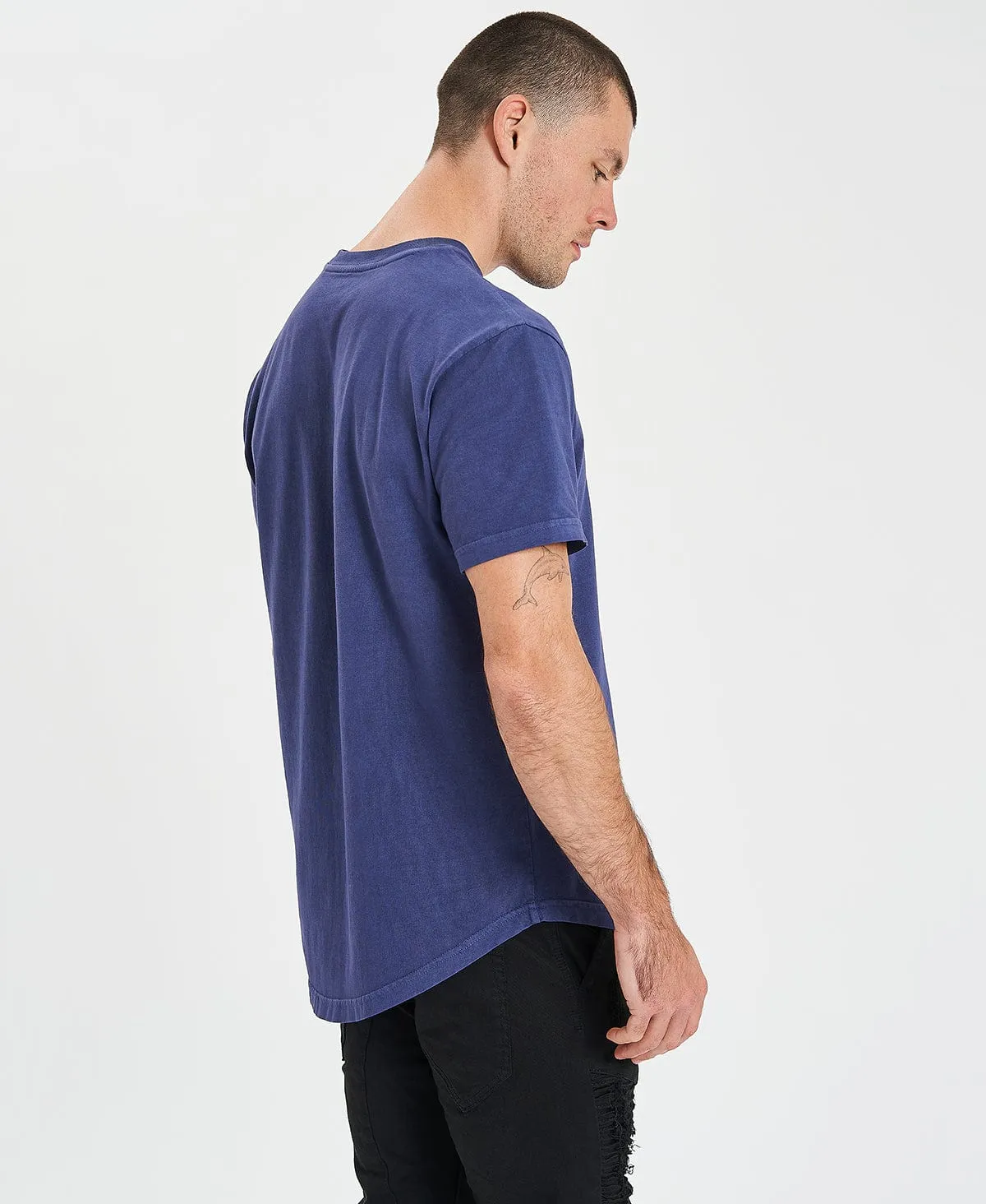 Bristol Dual Curved T-Shirt Pigment Navy Blue sold by Neverland product image thumbnail 2